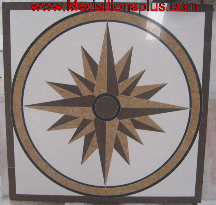 Sea Point - Porcelain Square Floor Medallion